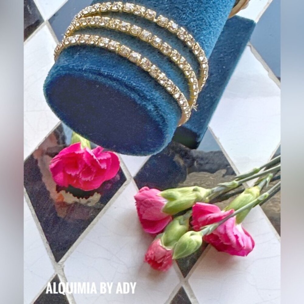 Alquimia Gold Bracelet + RHINESTONE + PROM + 🪻